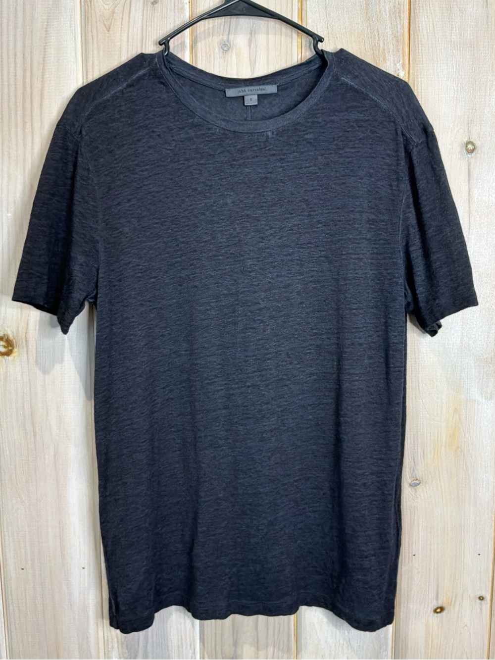 John Varvatos 100% Linen Mott Crew T shirt Small - Picture 2 of 6